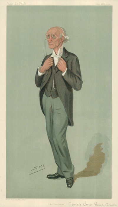 Mr F W Warre-Cornish, der Vize-Provost von Eton, der Vize-Provost, 26. September 1901, Vanity Fair Karikatur von Leslie Matthew Ward